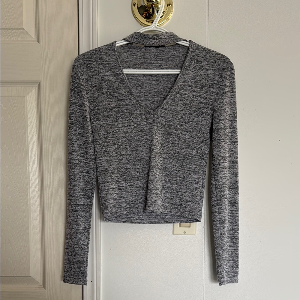 REVAMPED Gray Long Sleeve Top M